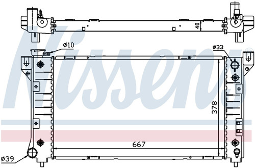 Nissens Radiator 60999A for 1995-2001 Chrysler/Dodge/Plymouth 3.8L 3.3L (Grand Voyager, Town & Country, Caravan, Voyager)