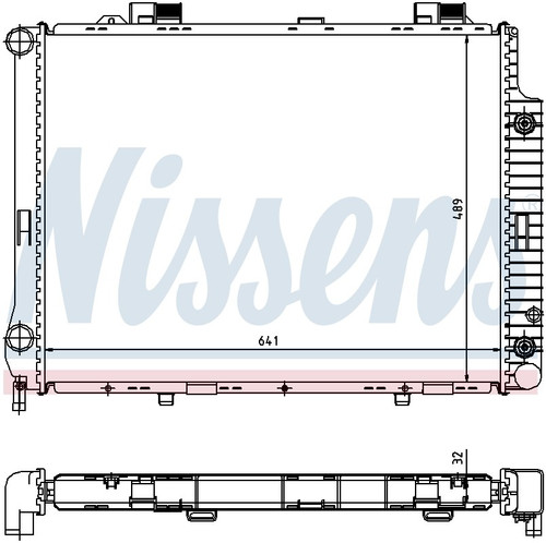 Nissens Radiator w/Integrated Transmission Oil Cooler 62666A for 1996-1997 Mercedes-Benz 3.2L (E320)