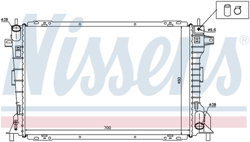 Nissens Radiator 62033 for 1992-2006 Ford/Lincoln/Mercury 4.6L (Crown Victoria, Town Car, Grand Marquis, Marauder)
