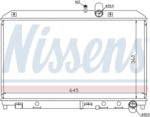 Nissens Radiator 62458 for 2004-2008 Mazda 1.3L (RX-8)