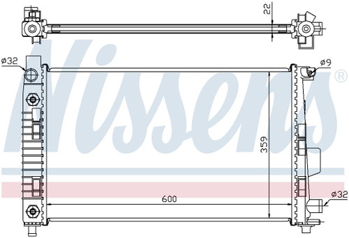Nissens Radiator 62781A for 2000-2005 Mercedes-Benz 1.6L 1.9L (A160, A190)