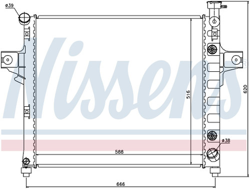 Nissens Radiator 61023 for 1999-2004 Jeep 4.7L (Grand Cherokee)