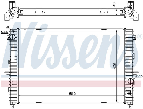 Nissens Radiator 64313A for 1999-2004 Land Rover 4.6L 4.0L (Discovery)