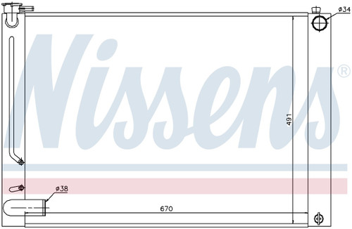 Nissens Radiator w/Integrated Transmission Oil Cooler 64660 for 2004-2005 Lexus 3.3L (RX330)