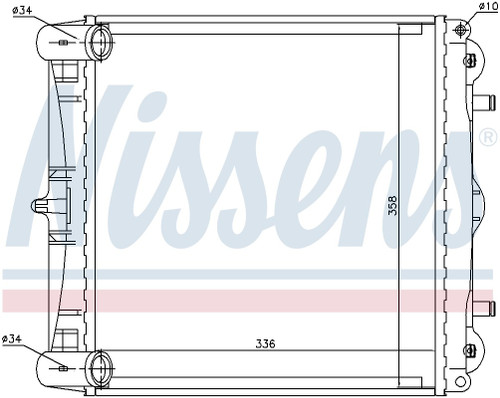 Nissens Radiator 63777 for 1997-2005 Porsche 3.6L 3.4L (911, Boxster)