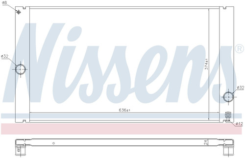 Nissens Radiator 65614 for 2003-2013 Volvo 2.5L 2.4L (C30, C70, S40, V50)