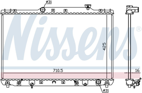 Nissens Radiator 647681 for 1992-1996 Toyota 2.2L (Camry)