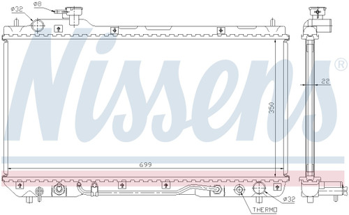 Nissens Radiator 64630A for 1998-2000 Toyota 2.0L (RAV4)