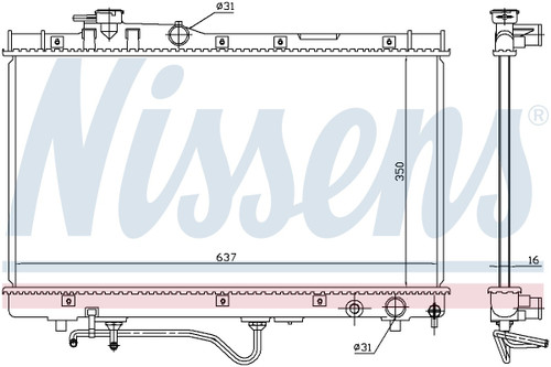 Nissens Radiator 647771 for 1994-1999 Toyota 2.2L (Celica)
