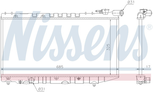 Nissens Radiator 64835 for 1988-1991 Toyota 1.6L (Corolla)