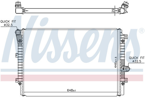 Nissens Radiator 65336 for 2012-2022 Volkswagen 2.0L 1.8L (Beetle, Jetta, Passat)