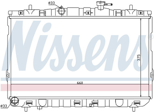 Nissens Radiator 67494 for 2003-2008 Hyundai 2.0L (Tiburon)