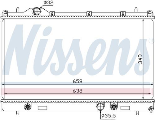 Nissens Radiator 69209 for 1999-2005 Dodge 2.0L (Neon)