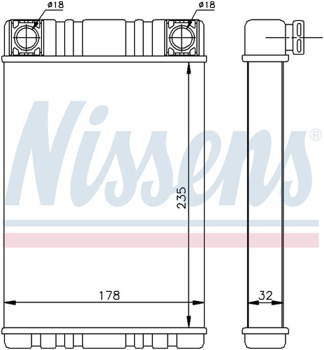 Nissens HVAC Heater Core 72028 for 2001-2018 Mercedes-Benz 1.8L 2.3L (C230, C240, C280, C32 AMG)