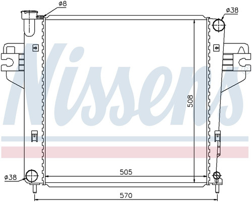 Nissens Radiator 69212 for 2002-2005 Jeep 2.4L (Liberty)