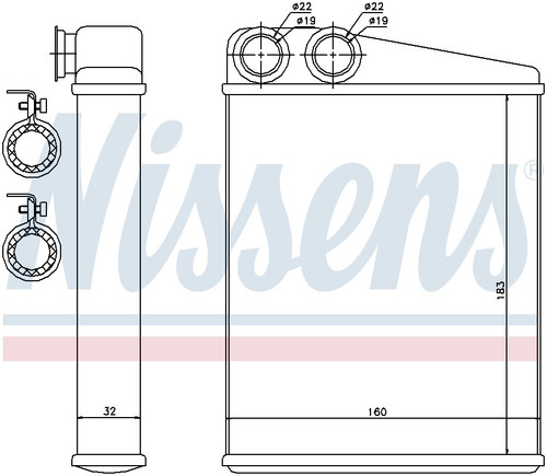 Nissens HVAC Heater Core 70807 for 2007-2016 Mini 1.6L (Cooper, Cooper Countryman, Cooper Paceman)