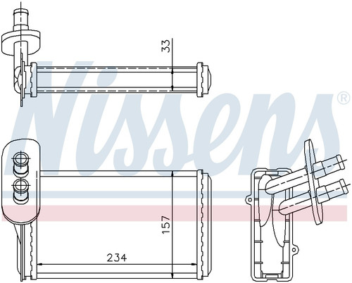 Nissens HVAC Heater Core 73962 for 1985-2002 Volkswagen 2.0L 1.9L (Beetle, Cabrio, Corrado, Golf)