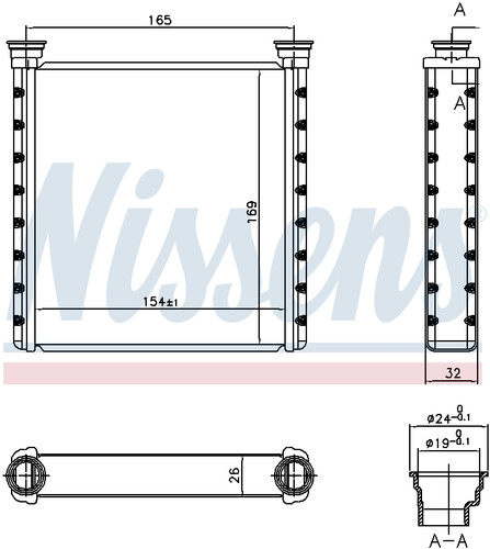 Nissens HVAC Heater Core 70533 for 2014-2024 BMW/Mini 2.0L 0.6L (228i Gran Coupe, 228i xDrive Gran Coupe, i3, i3s)