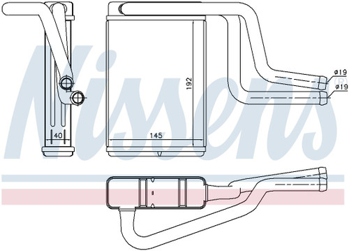 Nissens HVAC Heater Core 71744 for 1996-2008 Jaguar/Mercury 3.0L 2.5L (X-Type, Cougar, Mystique)