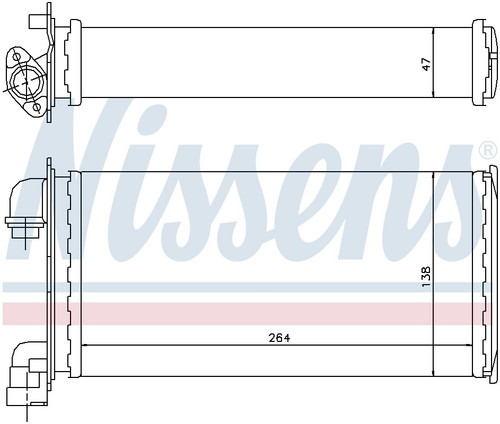 Nissens HVAC Heater Core 70501 for 1984-1993 BMW 1.8L 2.7L (318i, 318is, 325, 325e)