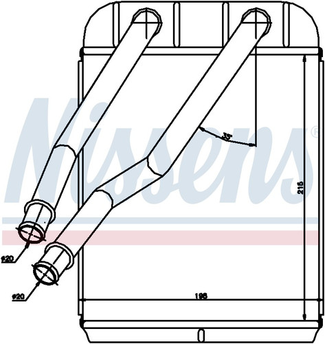 Nissens HVAC Heater Core 73975 for 2003-2015 Audi/Porsche/Volkswagen 3.6L 4.2L (Q7, Cayenne, Touareg)