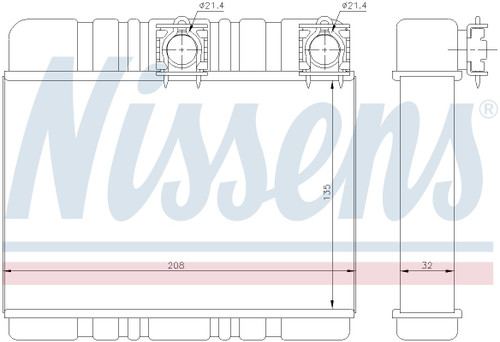 Nissens HVAC Heater Core 70514