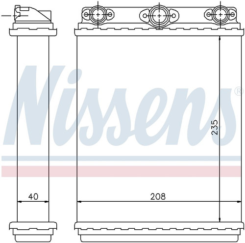 Nissens HVAC Heater Core 72016 for 1986-1990 Mercedes-Benz 2.6L 3.0L (260E, 300CE, 300D, 300E)