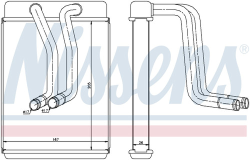 Nissens HVAC Heater Core 77634 for 1999-2006 Hyundai/Kia 2.4L 2.7L (Sonata, XG300, XG350, Optima)