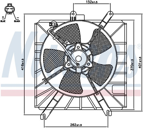 Nissens A/C Condenser Fan Assembly 85272