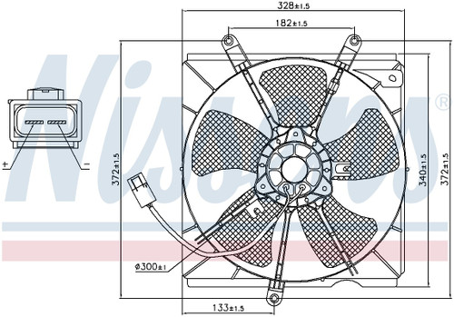 Nissens A/C Condenser Fan Assembly 85012