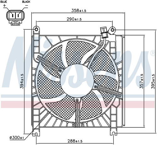 Nissens A/C Condenser Fan Assembly 85415