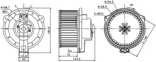 Nissens HVAC Blower Motor Assembly 87107 for 1998-2005 Mercedes-Benz 3.2L 3.7L (ML320, ML350, ML430, ML500)