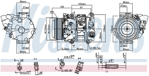 Nissens Air Conditioning Compressor with Clutch 890143