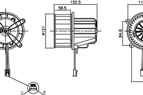 Nissens Blower Motor Assembly 87621 for 2016-2023 Mercedes-Benz 2.0L (Metris)