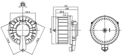 Nissens HVAC Blower Motor Assembly 87670 for 2016-2021 Honda 1.5L 2.0L (Civic)
