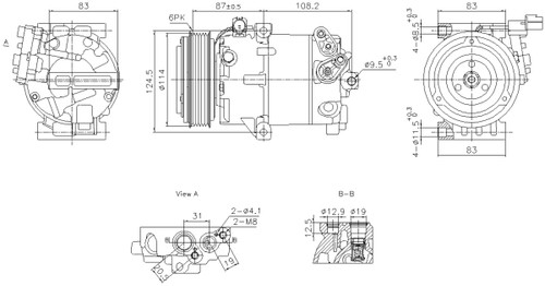 Nissens VS12 Compressor with Clutch 890897