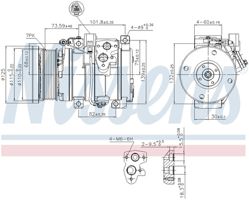 Nissens Air Conditioning Compressor with Clutch 890871 for 2007-2020 Toyota 4.0L 2.7L (4Runner, FJ Cruiser, Tundra)