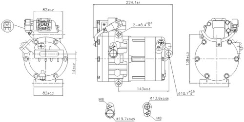 Nissens Air Conditioning Compressor 891020 for 2017-2022 Hyundai 1.6L (Ioniq)