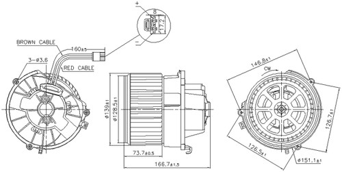 Nissens Blower Motor Assembly 87599 for 2014-2024 BMW/Mini 2.0L 0.6L (228i Gran Coupe, 228i xDrive Gran Coupe, i3, i3s)