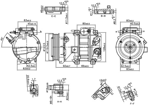 Nissens Air Conditioning Compressor 890917 for 2015-2018 Kia 2.0L 2.4L (Sorento)