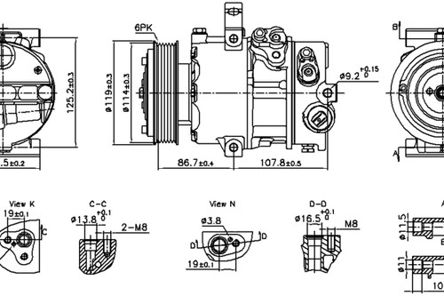 Nissens Air Conditioning Compressor with Clutch 890751 for 2017-2018 Hyundai/Kia 2.0L (Tucson, Sportage)