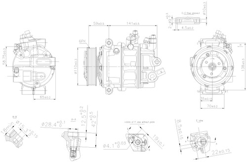 Nissens PXE16 Compressor with Clutch 890754