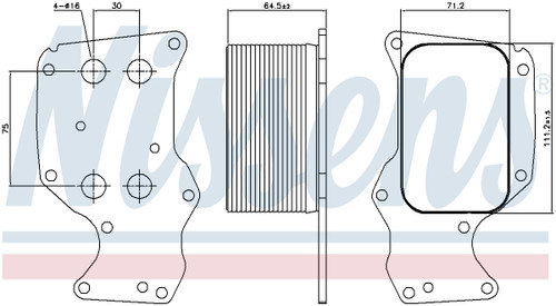 Nissens Engine Oil Cooler 90851 for 2016-2021 BMW 2.0L (230i, 230i xDrive, 330e, 330i)