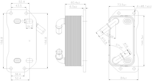 Nissens Engine Oil Cooler 91254 for 2015-2025 Volvo 2.0L (S60, S60 Cross Country, S80, S90)