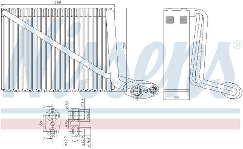 Nissens Air Conditioning Evaporator Core 92272 for 1997-2005 Audi/Volkswagen 2.8L 1.8L (A4, A4 Quattro, S4, Passat)