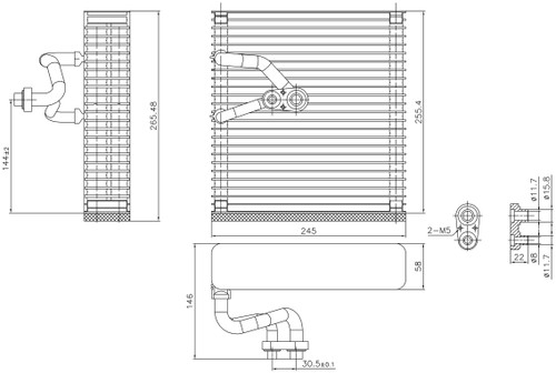 Nissens Air Conditioning Evaporator Core 92384 for 2010-2011 Saab 2.8L 2.0L (9-5)