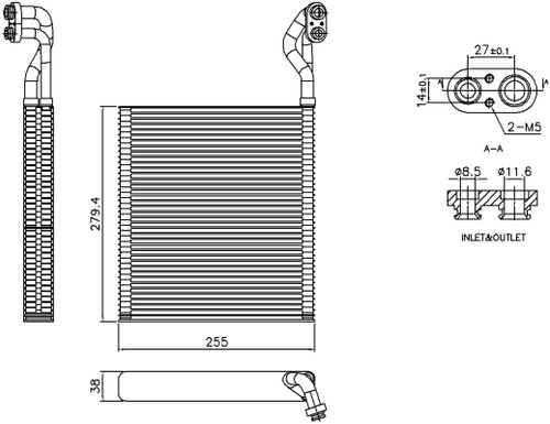 Nissens Air Conditioning Evaporator Core 92413 for 2012 Honda 1.8L 1.5L (Civic)