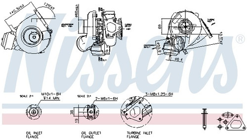 Nissens Turbocharger 93215 for 2003-2004 Dodge/Freightliner 2.7L (Sprinter 2500, Sprinter 3500)
