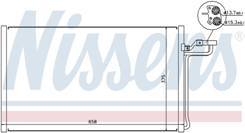 Nissens Air Conditioning Condenser 940220 for 2003-2013 Volvo 2.5L 2.4L (C30, C70, S40, V50)