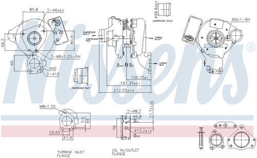 Nissens Turbocharger 93271 for 2007-2022 Mercedes-Benz 3.0L (E320, E350, GL320, GL350)